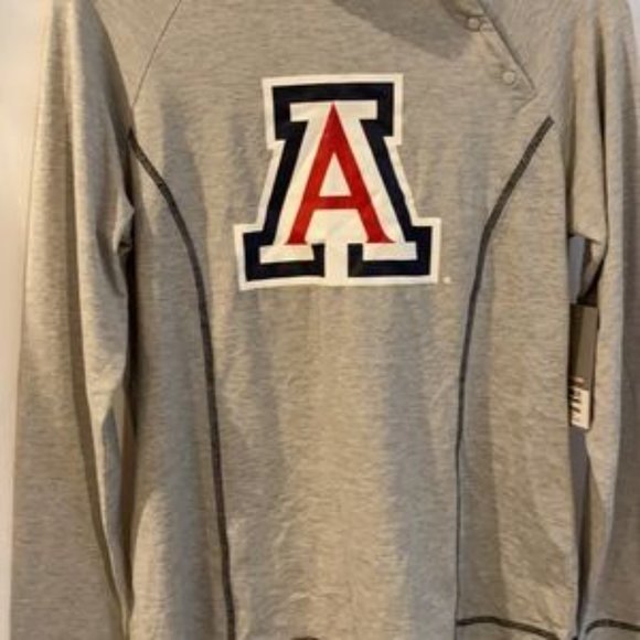 Arizona Wildcats pull Over w/ 1/4 Neck Buttons & thumb holes women’s size M New - Picture 2 of 9
